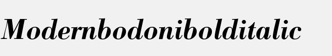 Modern Bodoni-Bold Italic